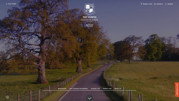 Screenshot of the The Downs School (Charlton House) Limited website