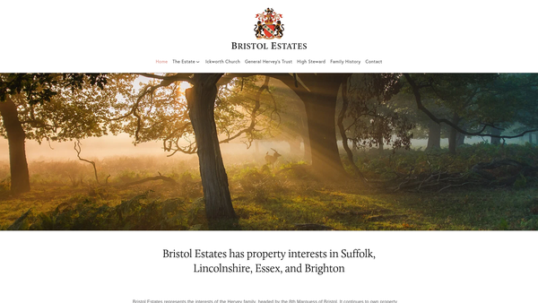 Screenshot of the General The Honourable Sir William Hervey website