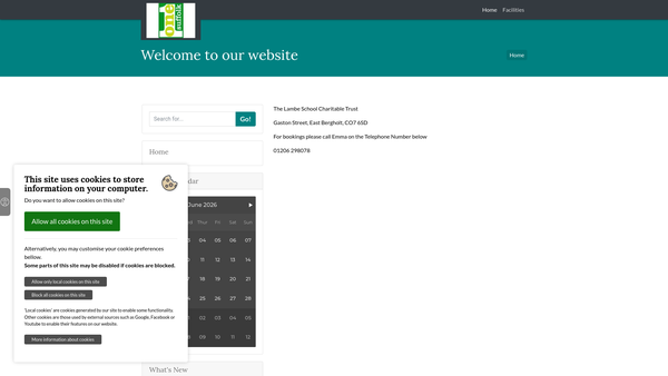 Screenshot of the Edward Lambe's Foundation website