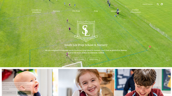 Screenshot of the South Lee School Limited website