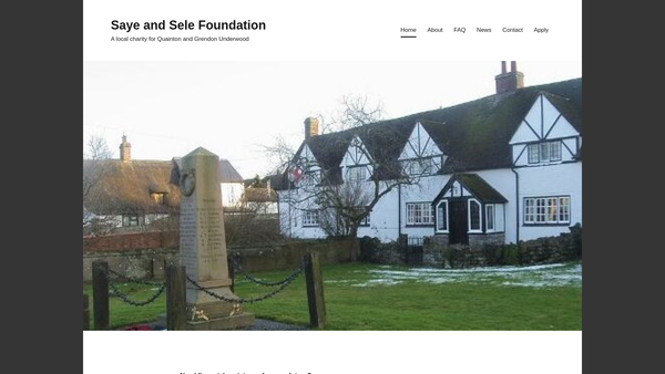 Screenshot of the The Saye And Sele Foundation website