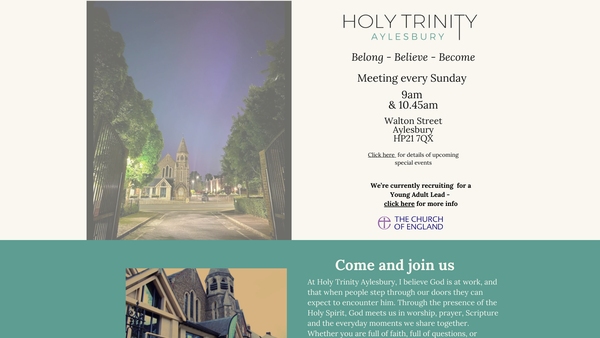 Screenshot of the Walton Holy Trinity National School website