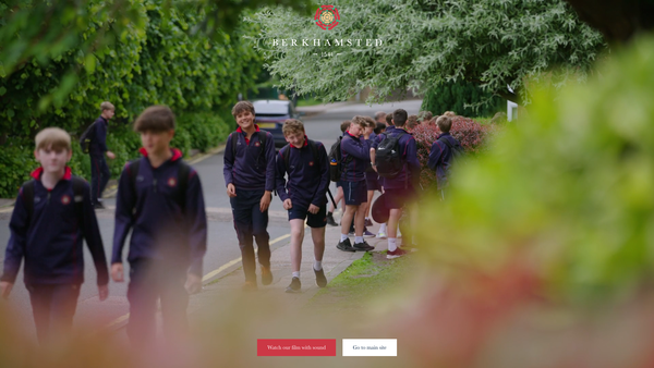 Screenshot of the Berkhamsted Schools Group website