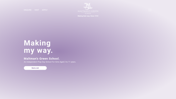 Screenshot of the Maltman's Green School Trust Limited website
