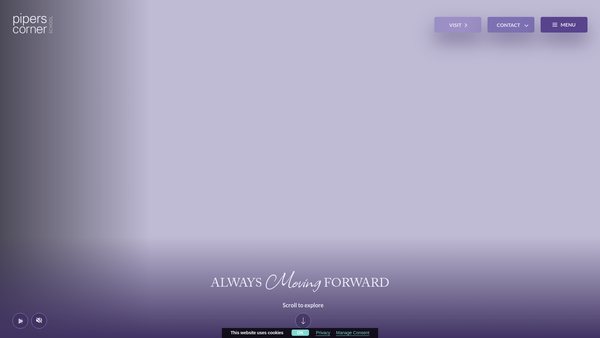 Screenshot of the Pipers Corner School website