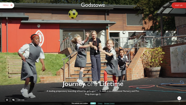 Screenshot of the The Godstowe Preparatory School Company Limited website