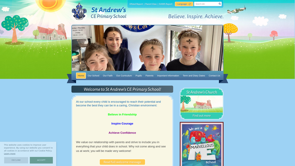 Screenshot of the Simon Thorogood website