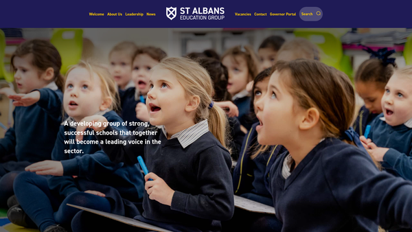 Screenshot of the St Albans Education Group website