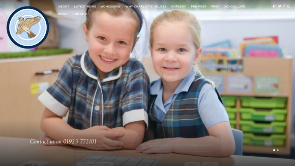 Screenshot of the Charlotte House School Limited website