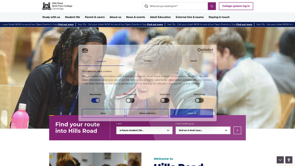 Screenshot of the The G F Hodges Prize For Classics In Connection With Cambridgeshire High School For Boys website