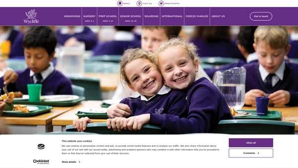 Screenshot of the Wycliffe College (Incorporated) website