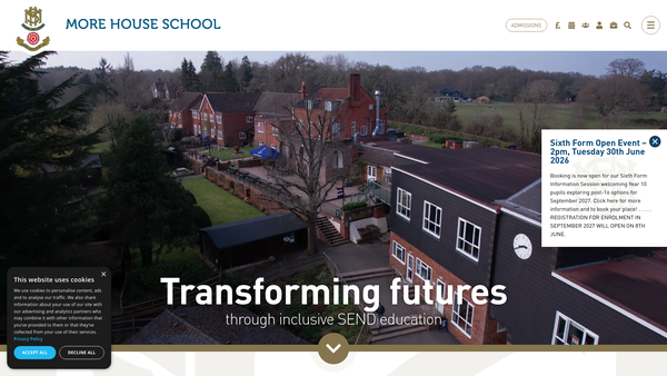 Screenshot of the Gard'ner Memorial Limited website