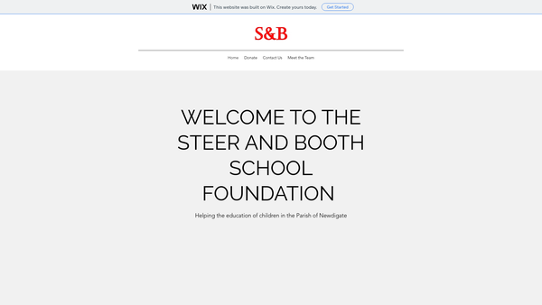 Screenshot of the The Steer And Booth School Foundation website