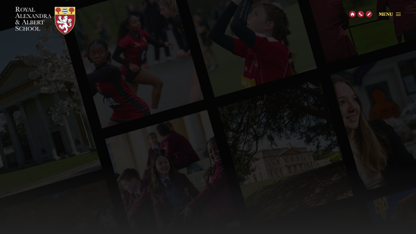 Screenshot of the The Royal Alexandra And Albert School website