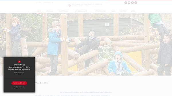 Screenshot of the The St Peter’s School Tandridge Charity website
