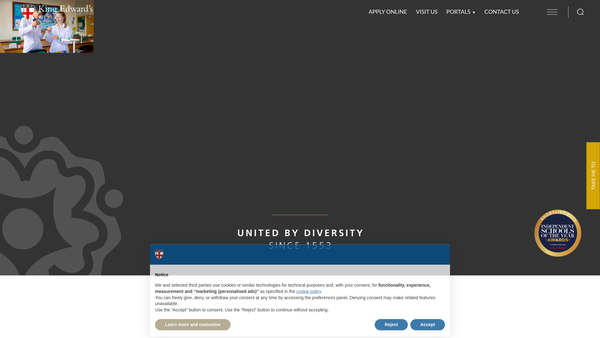 Screenshot of the Bridewell Royal Hospital website