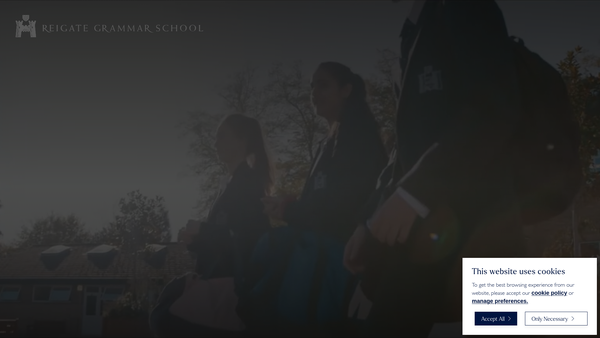 Screenshot of the Reigate Grammar School Trust website