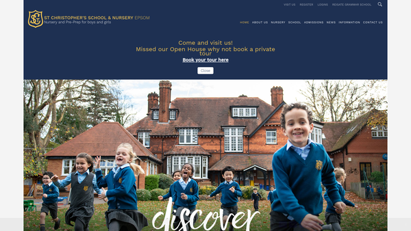 Screenshot of the St Christopher's School Trust (Epsom) Limited website