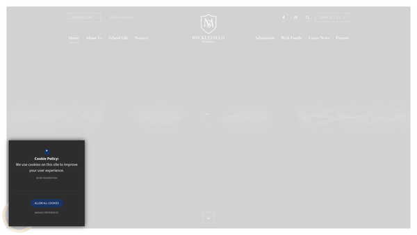 Screenshot of the Micklefield School (Reigate) Limited website