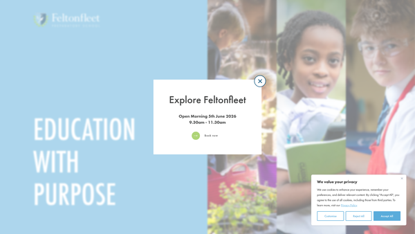 Screenshot of the Feltonfleet School Trust Limited website