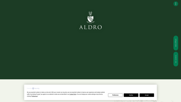 Screenshot of the Aldro School Educational Trust Limited website