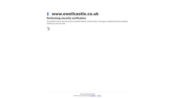 Screenshot of the Ewell Castle School website