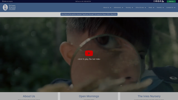 Screenshot of the St Ives (Haslemere) Limited website