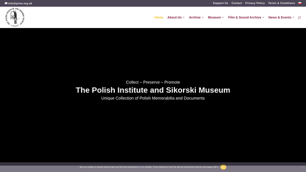 Screenshot of the The Polish Institute And Sikorski Museum website