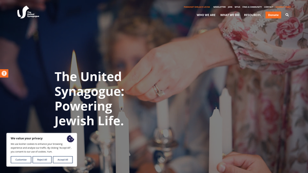 Screenshot of the London Board Of Jewish Religious Education website