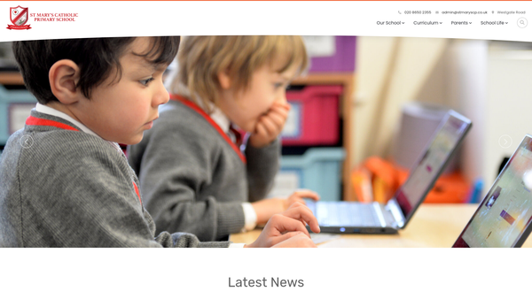 Screenshot of the The St Mary's Parent-Teacher Association website