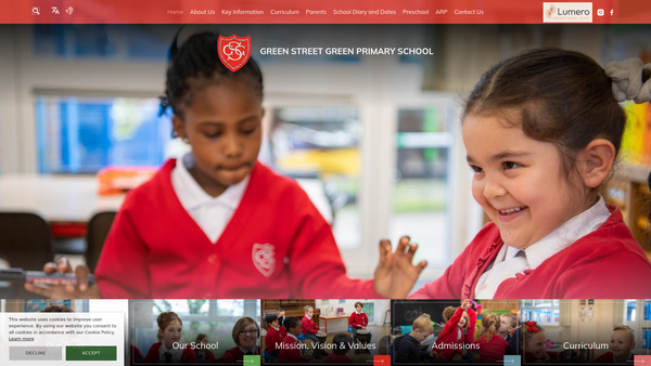 Screenshot of the Friends of GSG School website