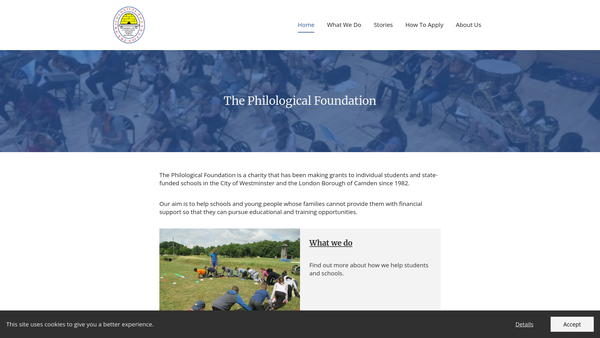 Screenshot of the Philological Foundation website