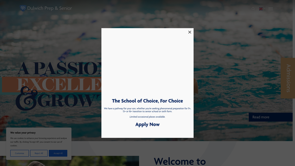 Screenshot of the The Dulwich Schools Trust website