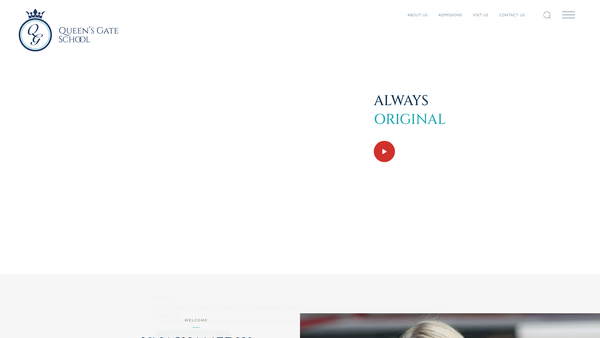 Screenshot of the Queen's Gate School Trust Limited website