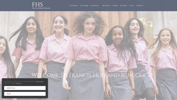Screenshot of the The Francis Holland (Church Of England) Schools Trust website