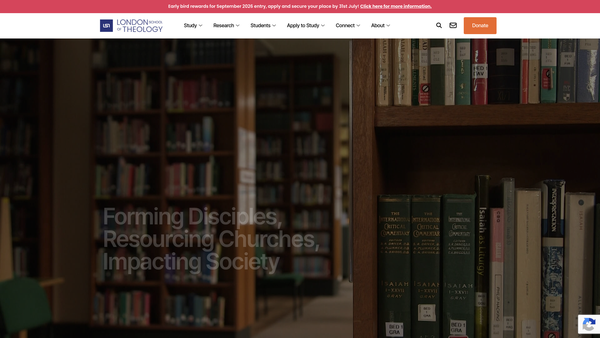 Screenshot of the London School Of Theology website