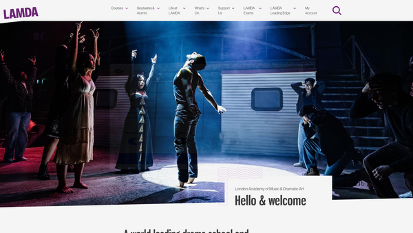 Screenshot of the Lamda Ltd website