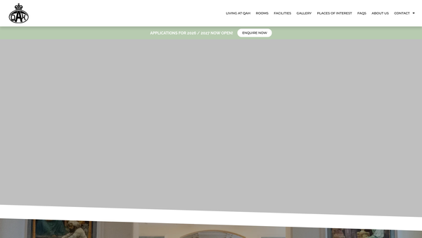 Screenshot of the Queen Alexandra's House Association website