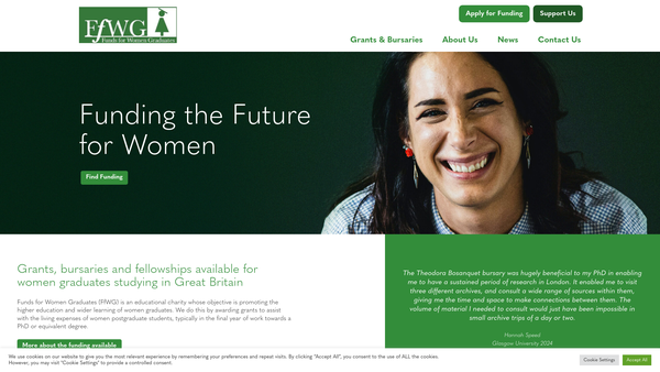 Screenshot of the Bfwg Charitable Foundation website