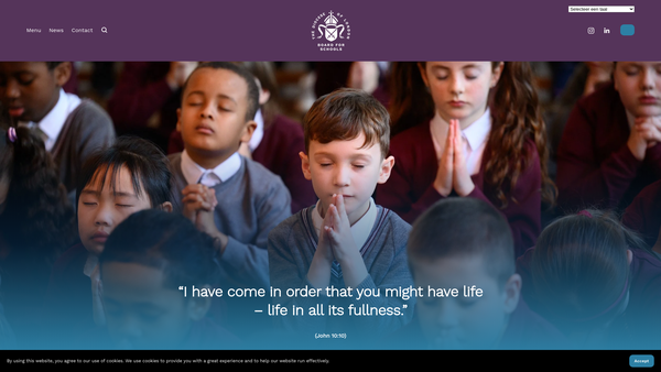 Screenshot of the The London Diocesan Board For Schools website