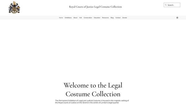 Screenshot of the Exhibition Of The History Of Legal Robes And Costumes website