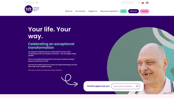 Screenshot of the Hf Trust Limited website