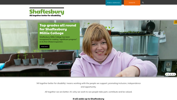 Screenshot of the The Beddington Fund website