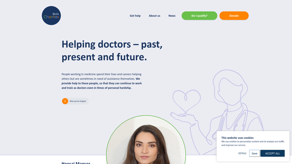 Screenshot of the The Dain Fund website