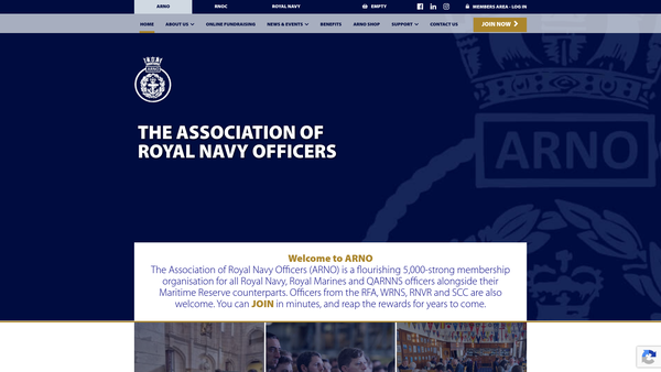 Screenshot of the Arno Charitable Trust website