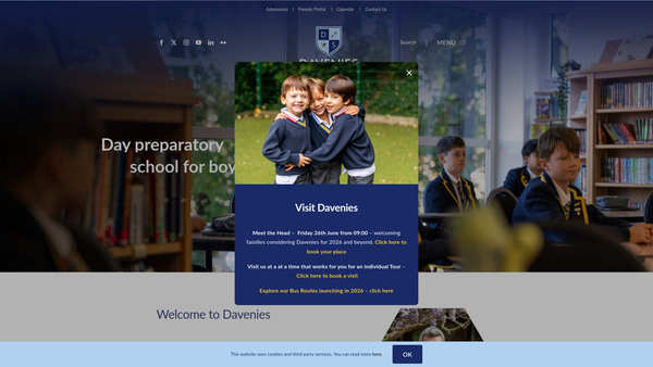 Screenshot of the Beaconsfield Educational Trust Ltd website