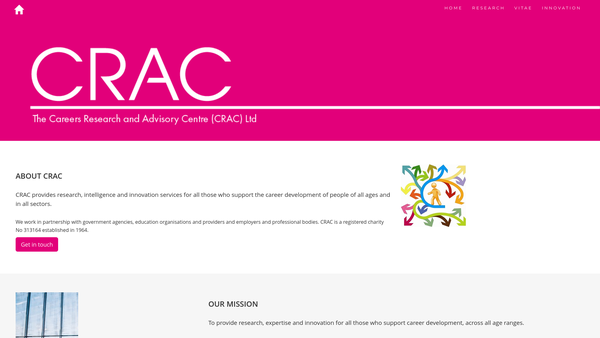 Screenshot of the The Careers Research And Advisory Centre (C R A C ) Limited website