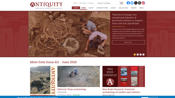 Screenshot of the The Antiquity Trust website