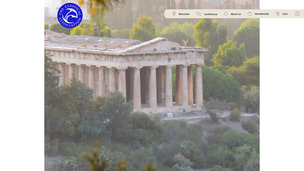 Screenshot of the The Classical Association website