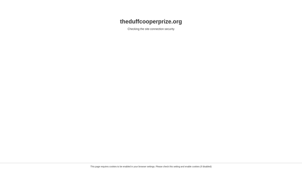 Screenshot of the The Duff Cooper Memorial Fund website